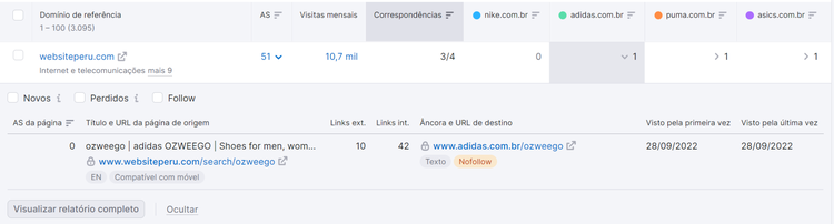detalhes do site que tem link
