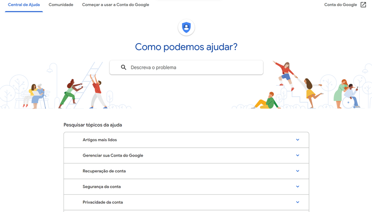 exemplo perguntas frequentes - google