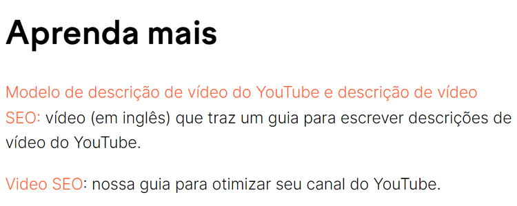 Exemplo de recursos úteis