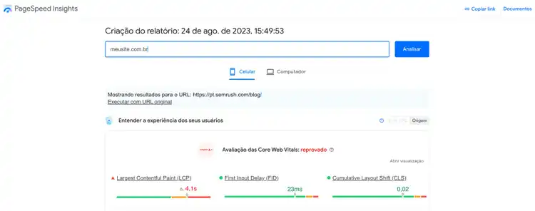 insights do pagespeed