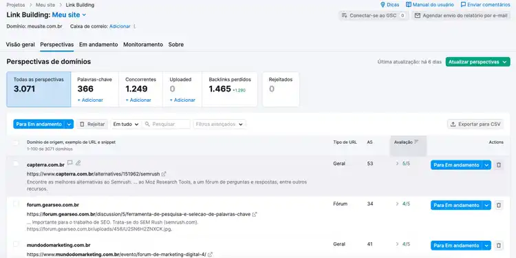 ferramenta de link building