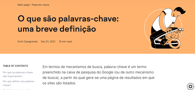 seo on-page - exemplo site
