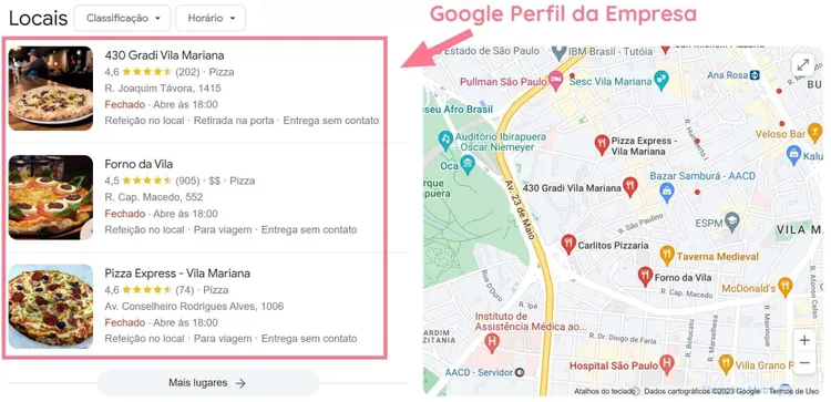 google perfil da empresa nos resultados