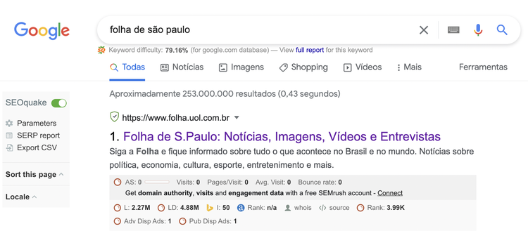 ferramenta SEOquake